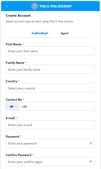 registro portal thai e-visa