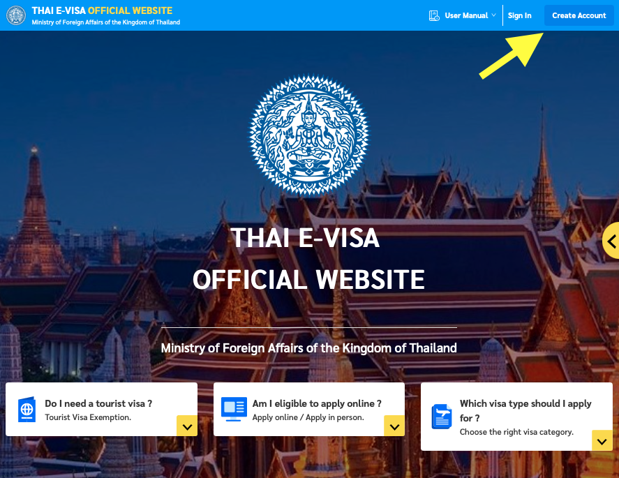 solicitar visado online para Tailandia